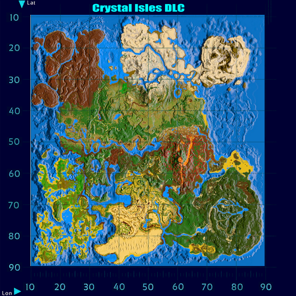 Карты crystal. Карта Crystal Isles Ark. Кристал Айлес карта АРК. Crystal Island Ark карта. АРК кристальные острова.