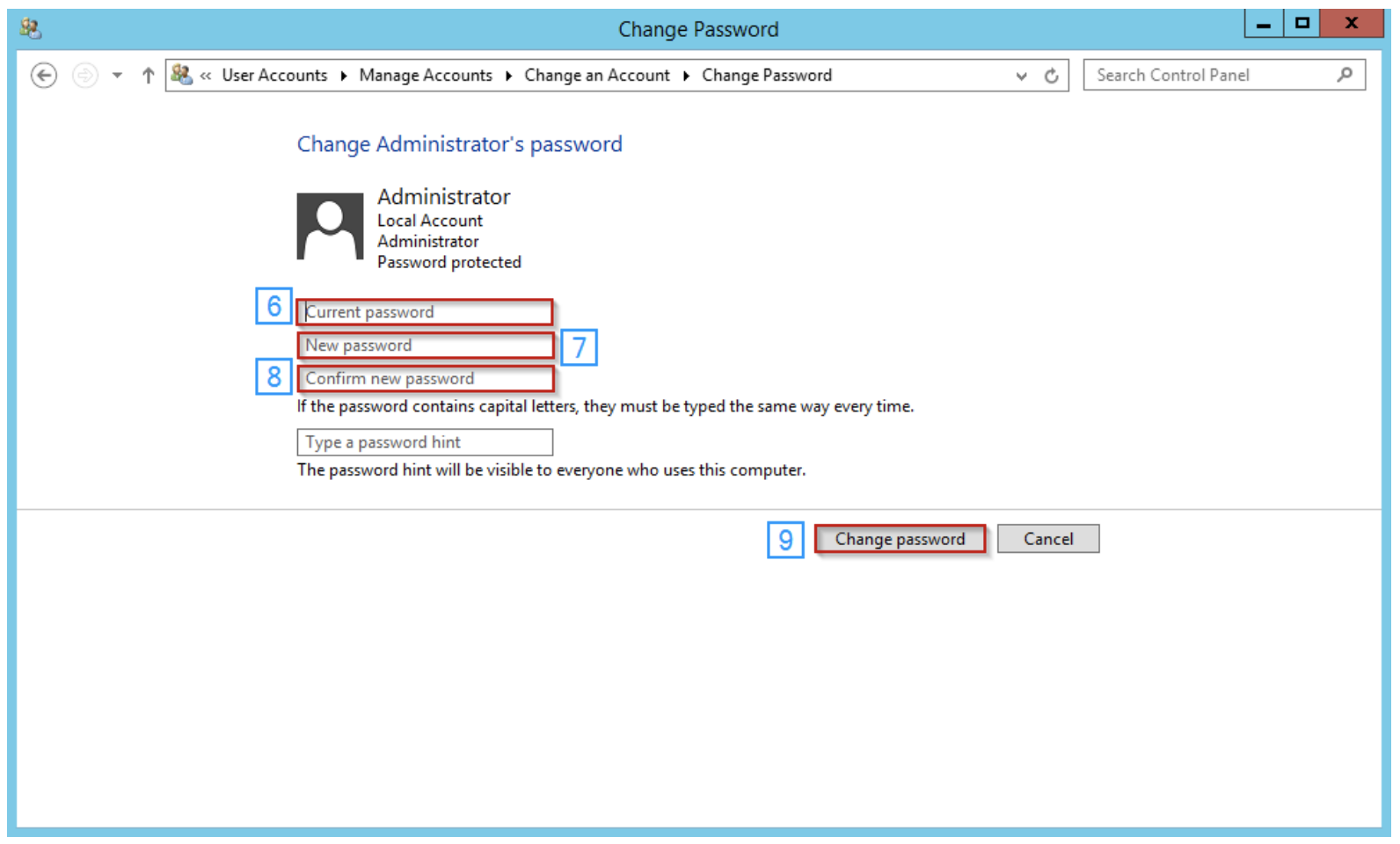 Change user password. Windows Server 2012 окно ввода. 2012 Пароль. Change password Window. Control password