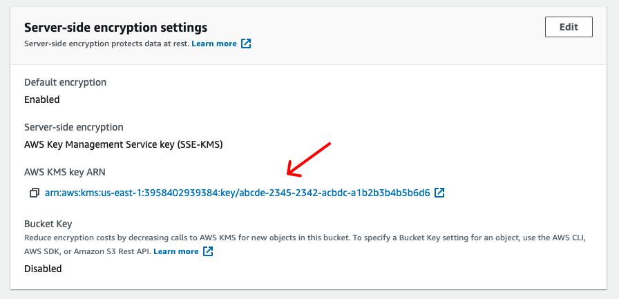 Checking encryption settings on files in Amazon S3 for DLP