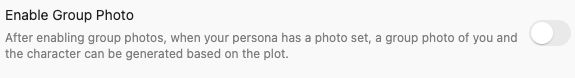 Group Photo setting and Persona-photo requirement