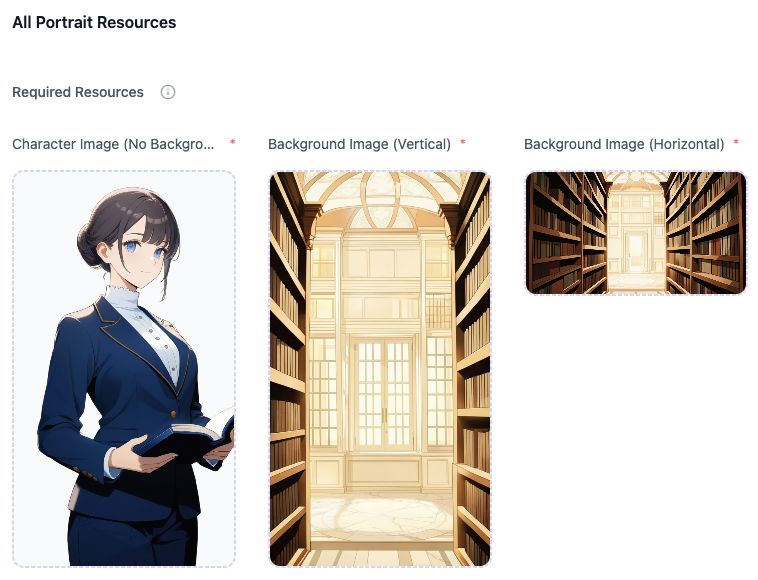 Three required portrait fields