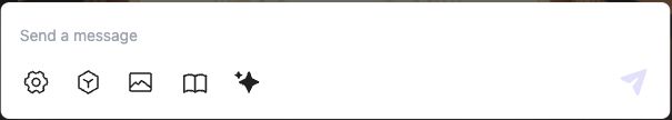 Chat message field and send button