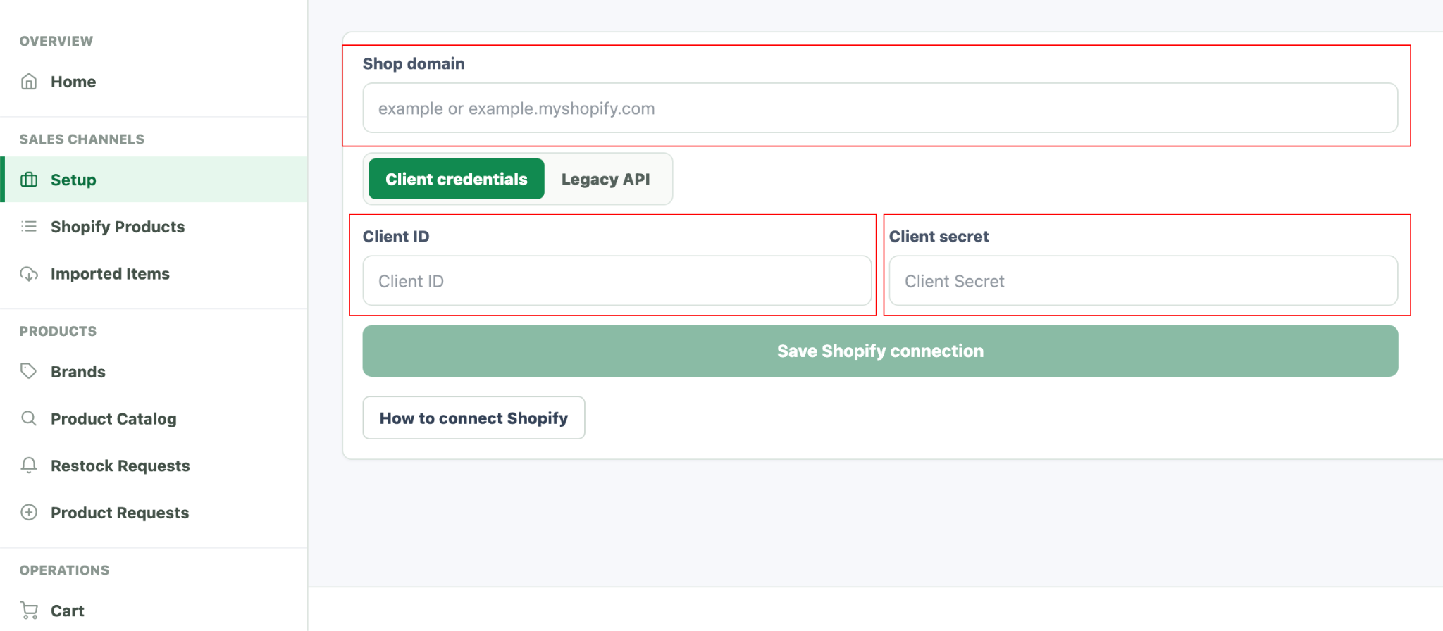 Hypercape BIZ Setup page
