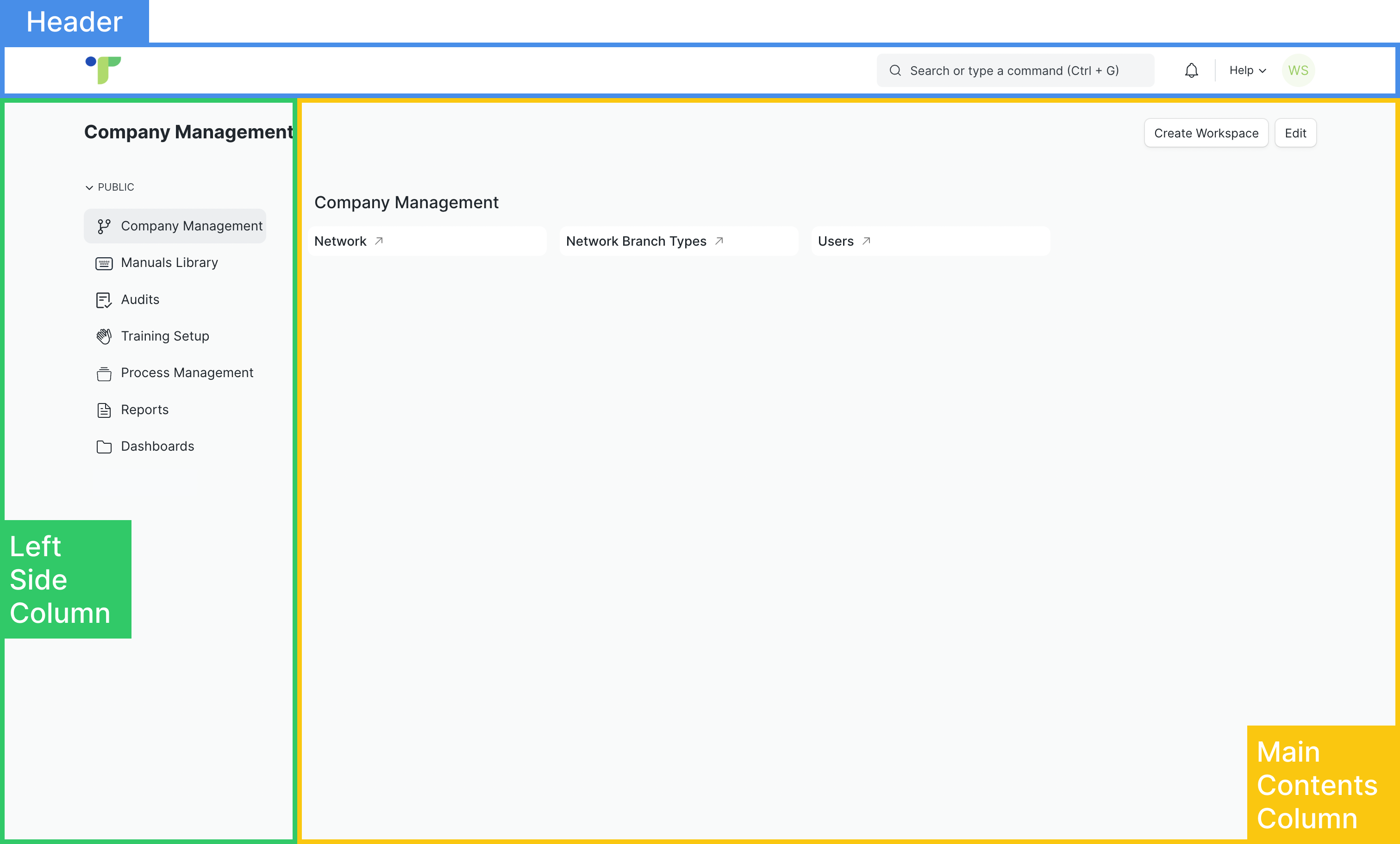 website layout