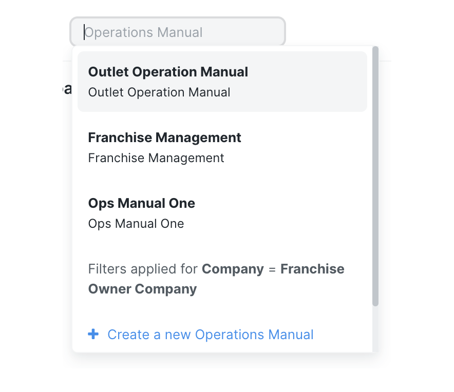 dropdown list