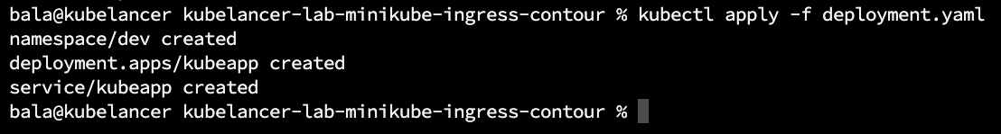 Contour Ingress on Minikube Kubernetes Cluster