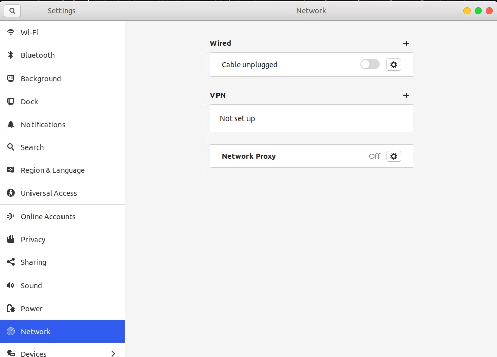 Choose Network Proxy