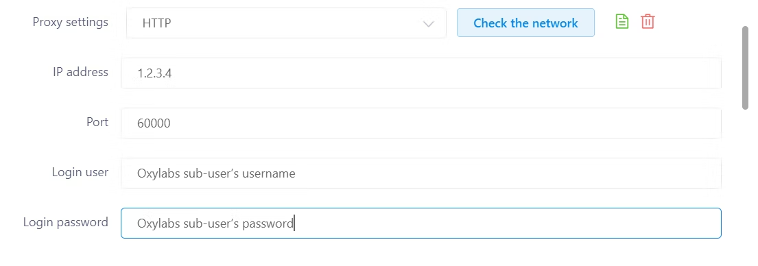 Configure your proxy
