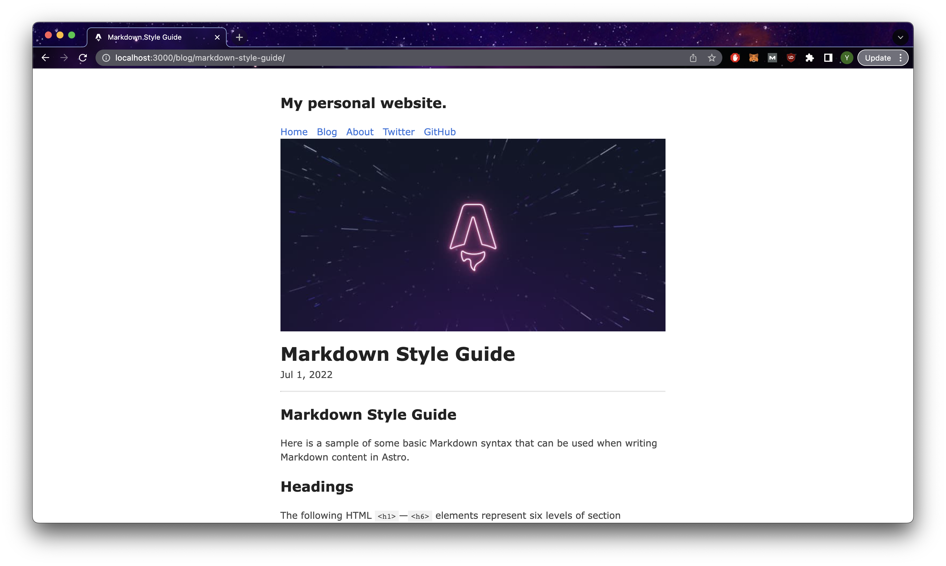 Page without tailwind applied