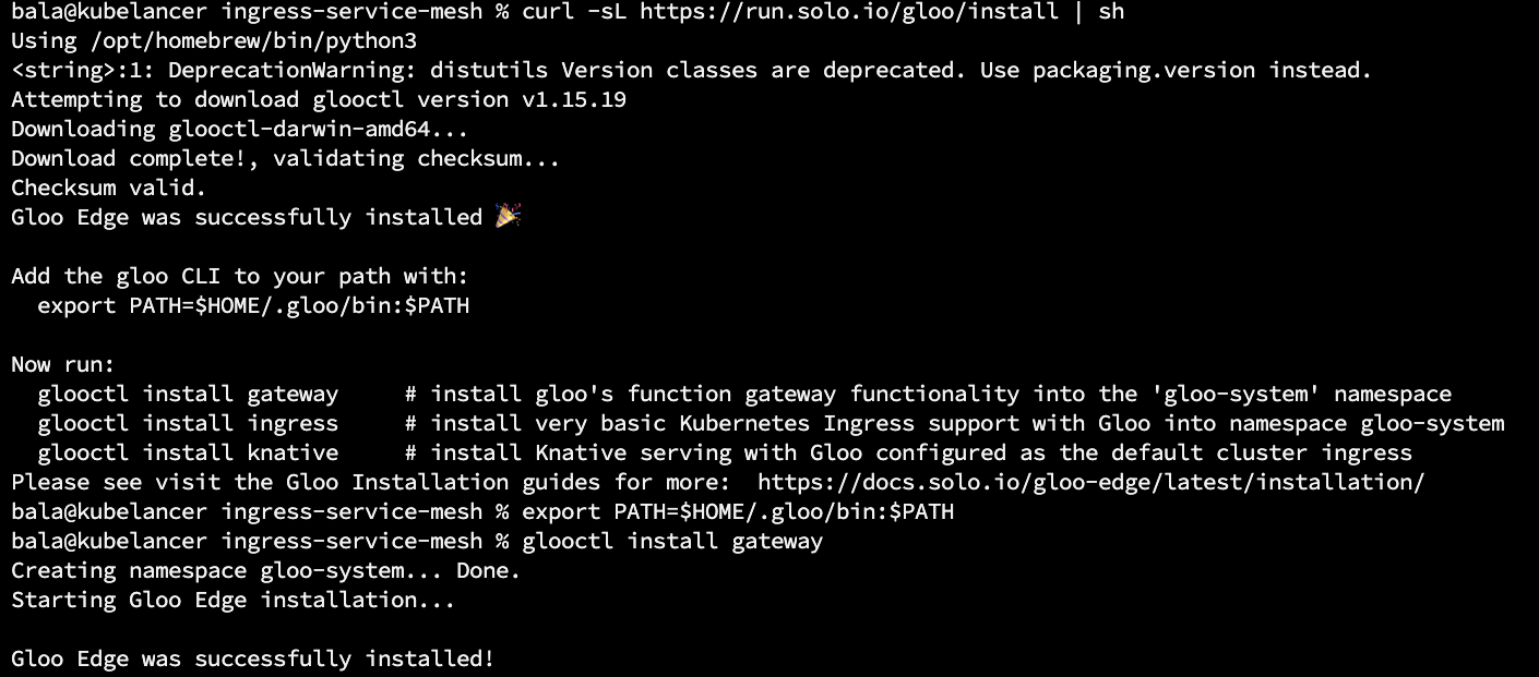 Gloo Edge setup on Kubernetes